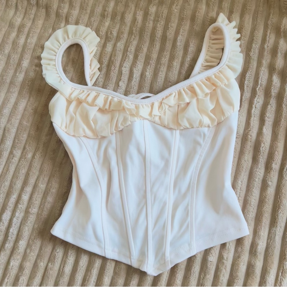 Cream Corset Top - Picture 2 of 6